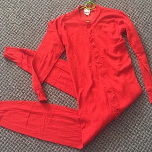 Red long johns size m. Unisex Halloween costume